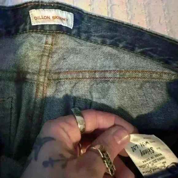 Denim Men's Jeans 31x32 Dillon Skinny Blue Distressed Denim. Vintage Bullhead - Picture 9 of 9